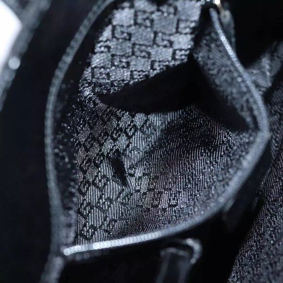 GUCCI Hand Bag Canvas Gray Auth - Picture 9 of 16